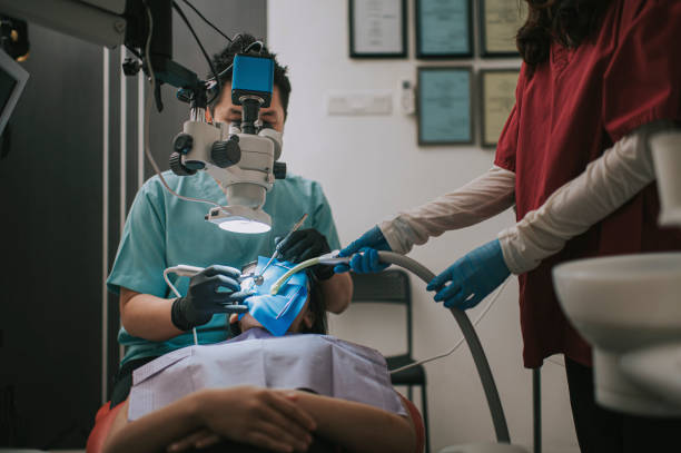 photo dental professionals during a dental procedure