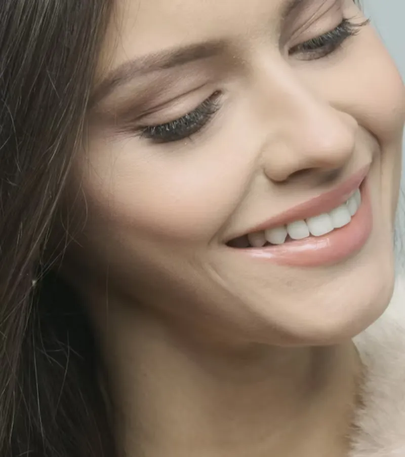 close-up shot of a woman with beautiful smile